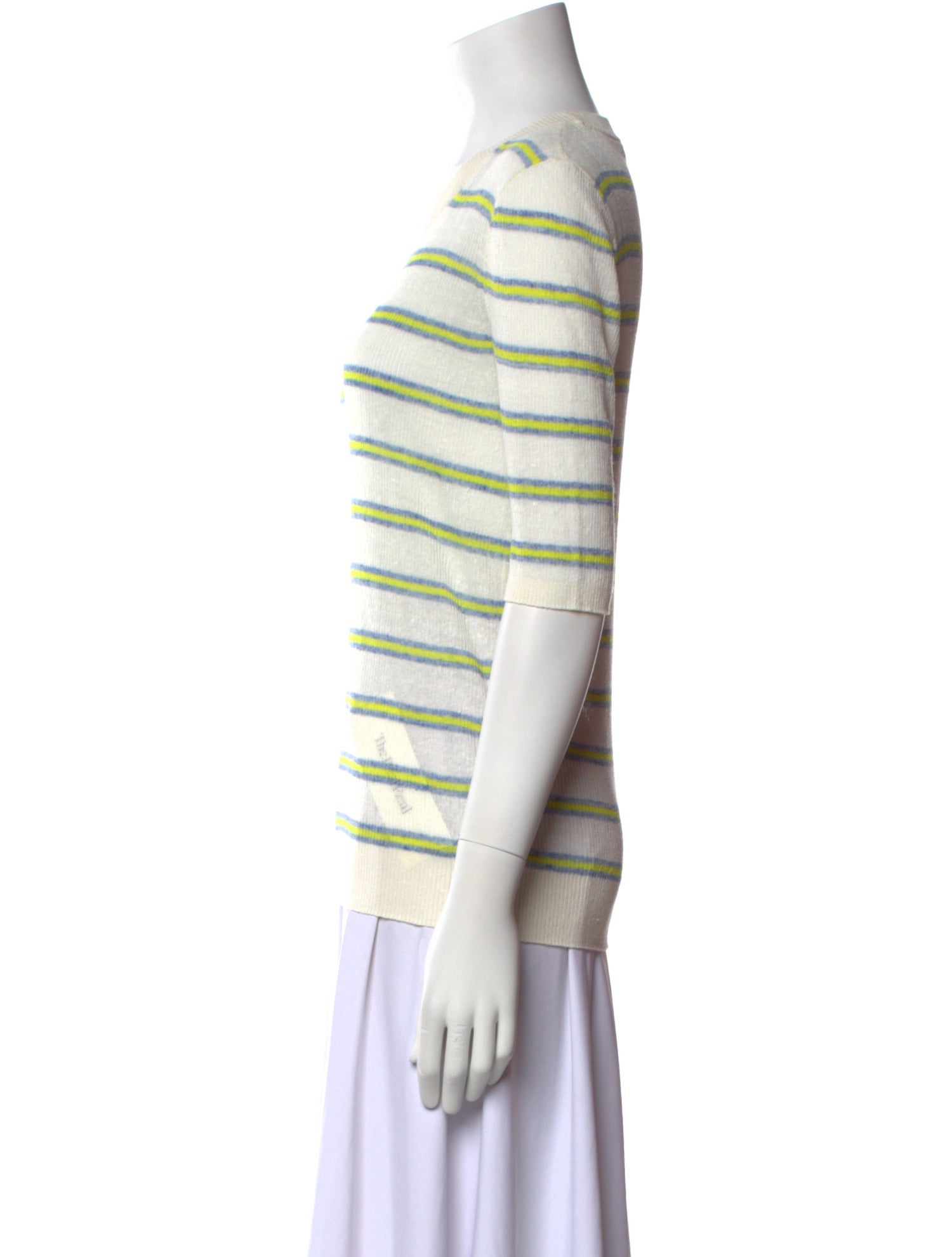 Veronica Beard Linen Striped T-Shirt