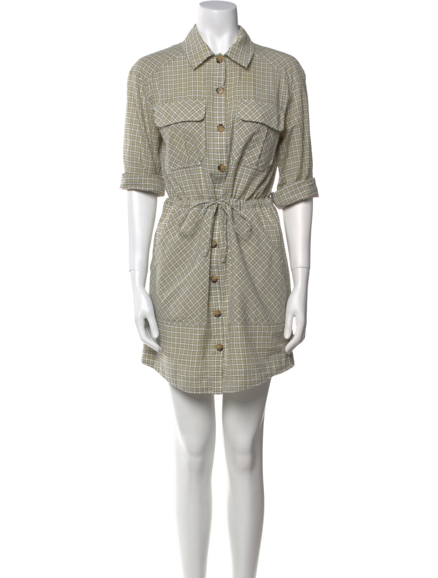 Veronica Beard Plaid Print Mini Dress