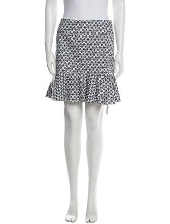 Veronica Beard Printed Mini Skirt