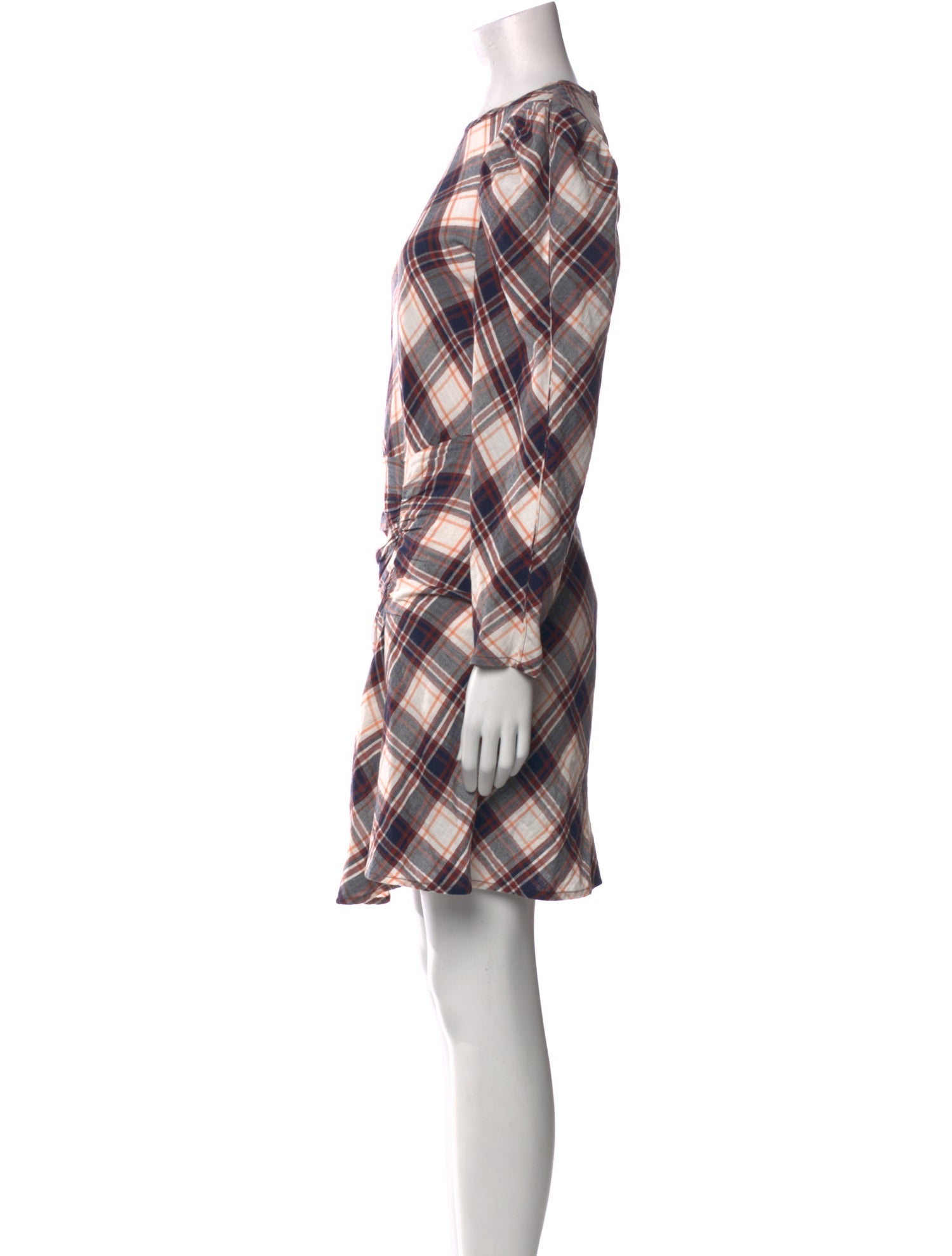 Veronica Beard Plaid Print Knee-Length Dress