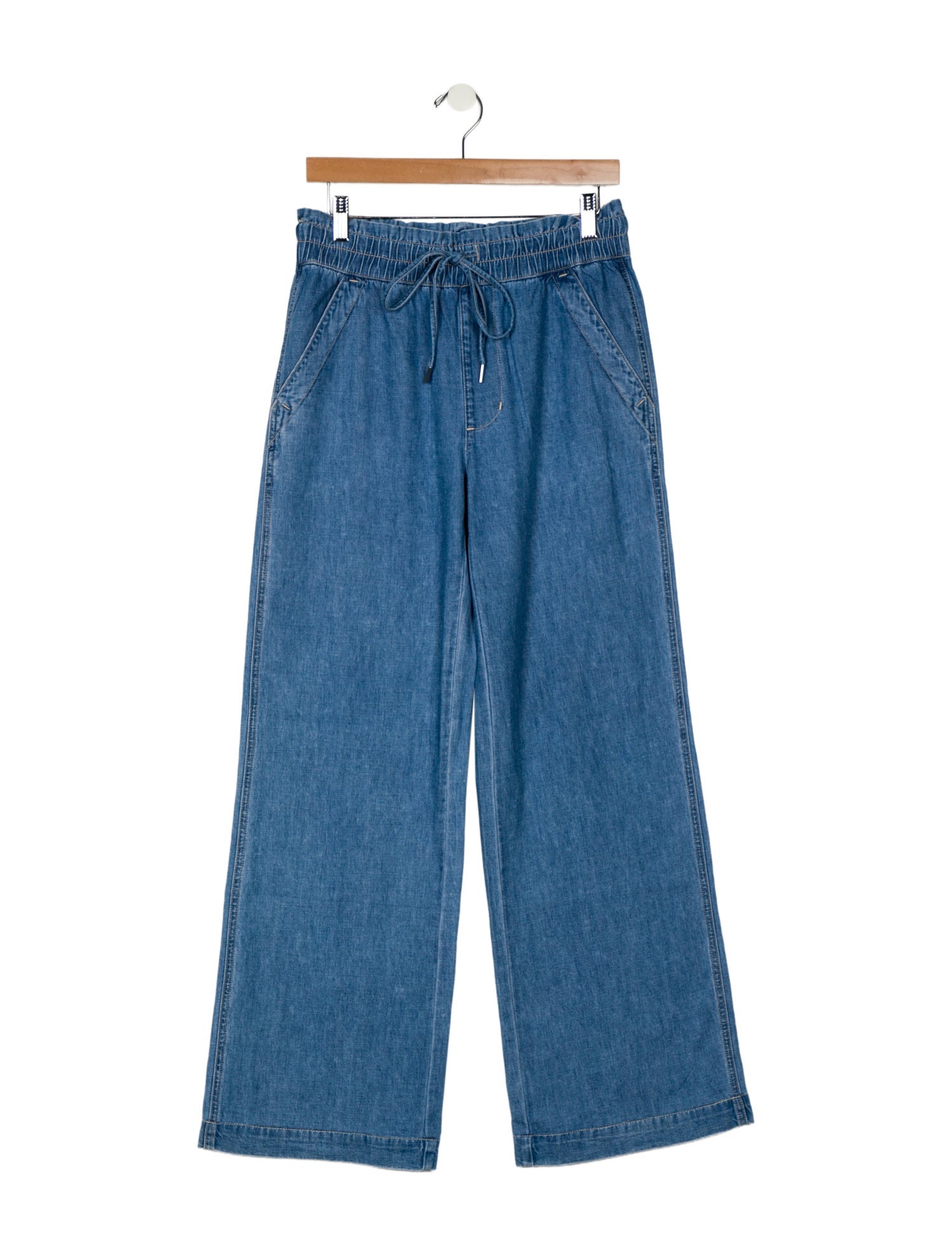 Veronica Beard High-Rise Wide Leg Jeans