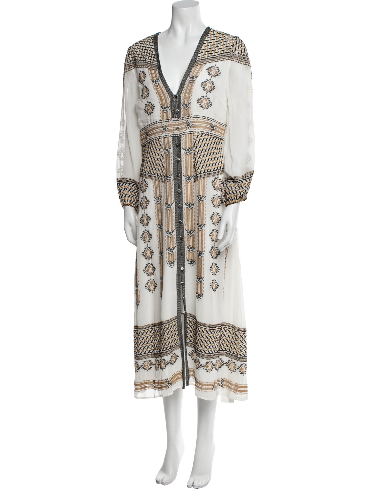 Veronica Beard Printed Midi Length Dress