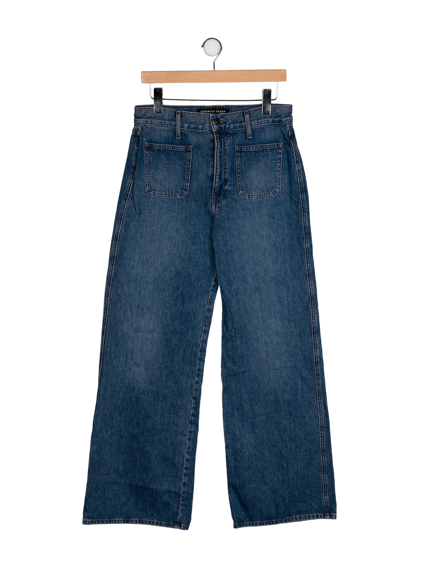 Veronica Beard High-Rise Wide Leg Jeans