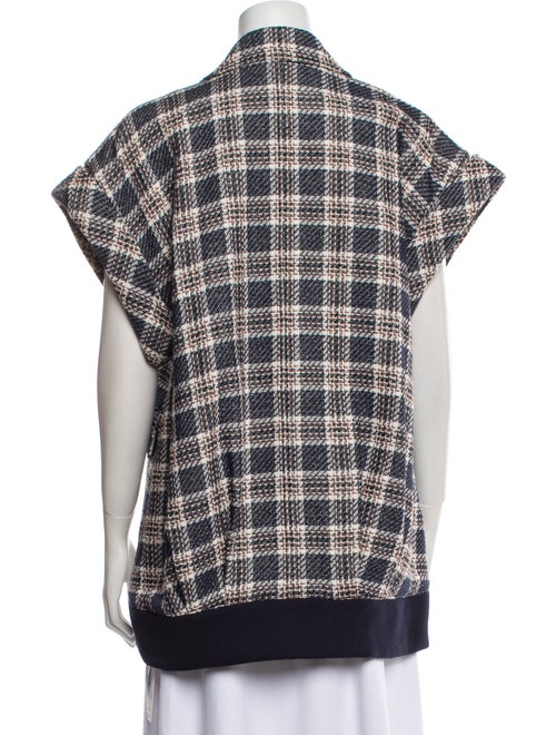 Veronica Beard Plaid Print Vest