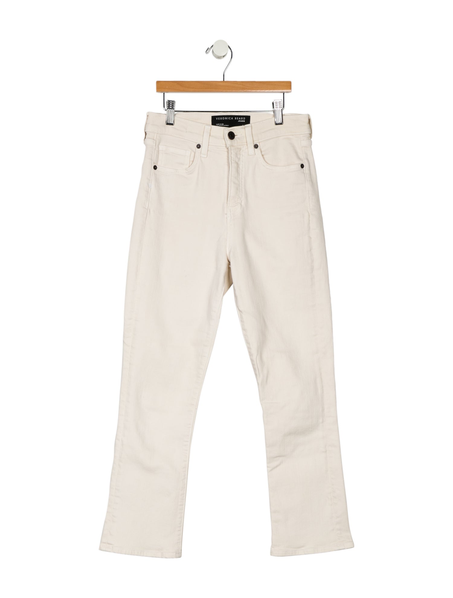 Veronica Beard Mid-Rise Straight Leg Jeans