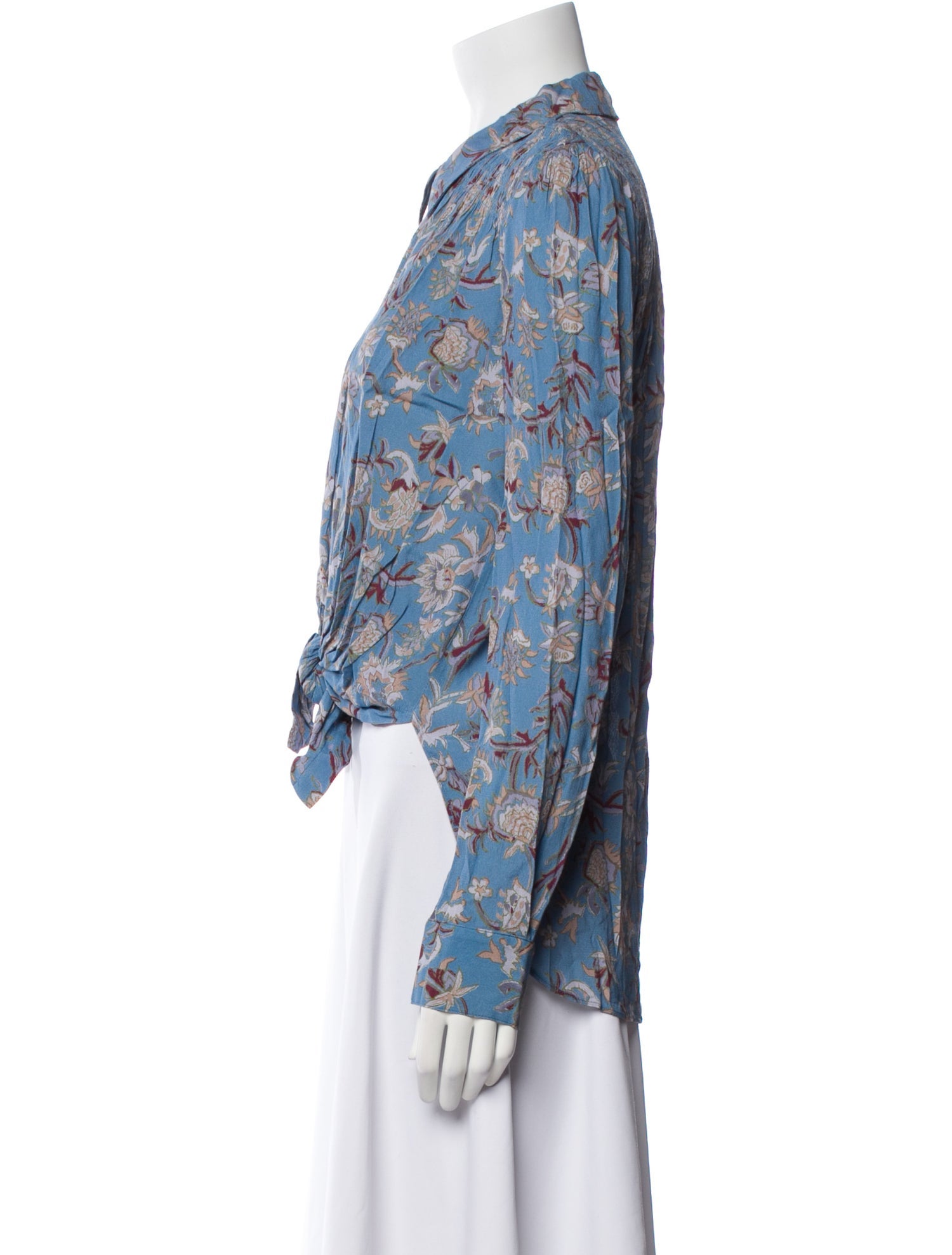 Veronica Beard Paisley Print Mock Neck Crop Top