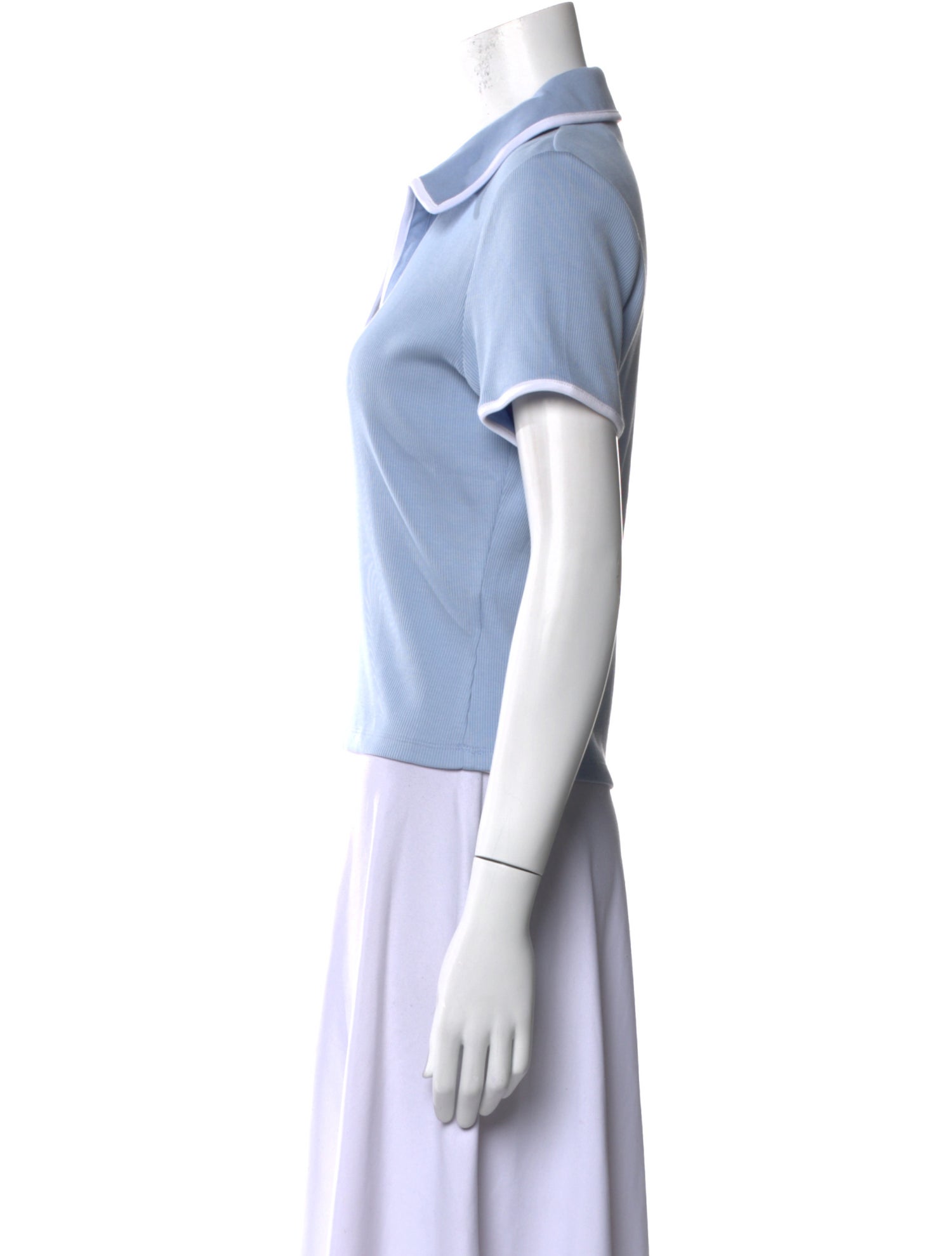 Veronica Beard V-Neck Short Sleeve Polo