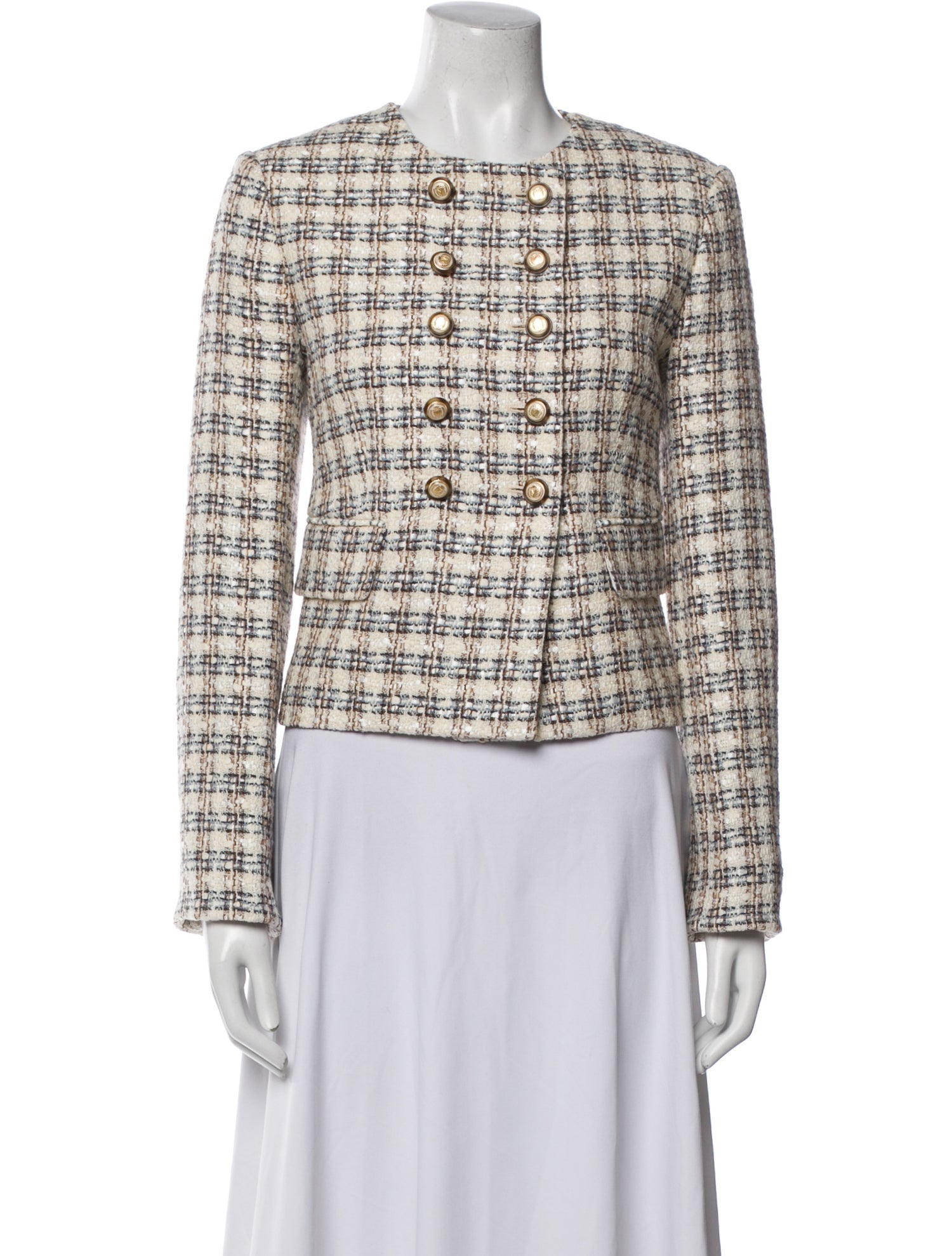 Veronica Beard Tweed Pattern Evening Jacket