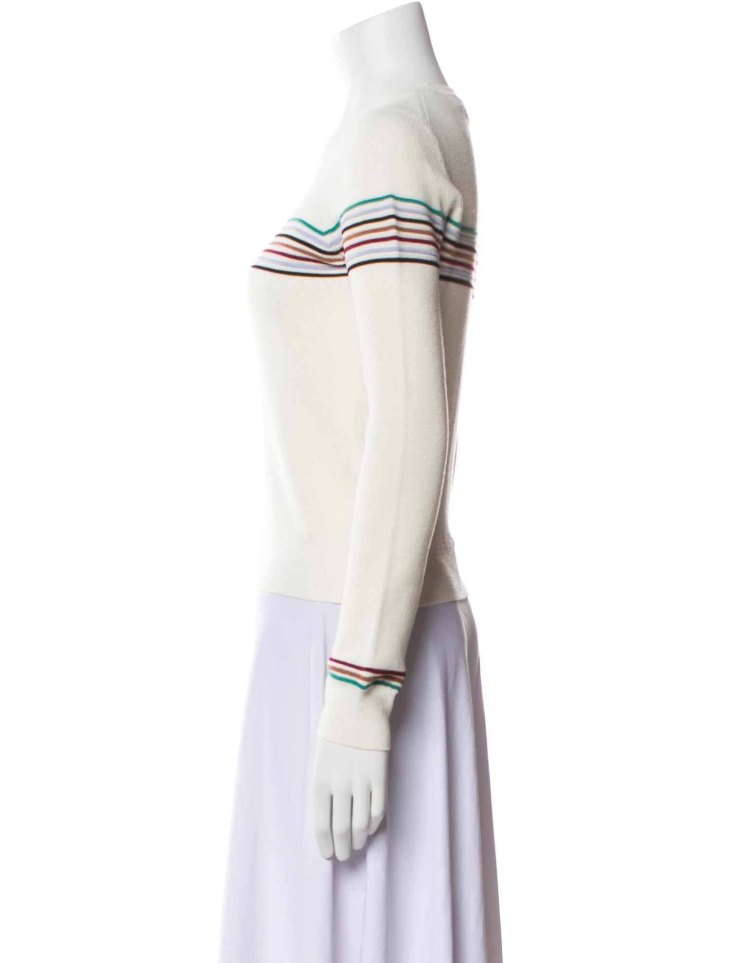 Veronica Beard Striped Crew Neck Sweatshirt