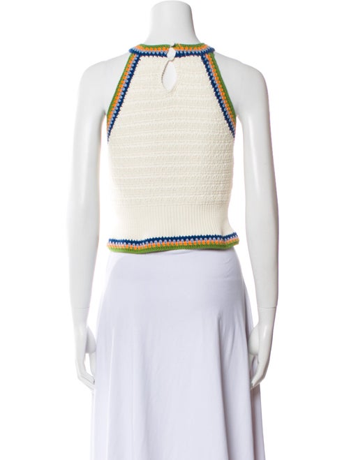 Veronica Beard Striped Halterneck Crop Top