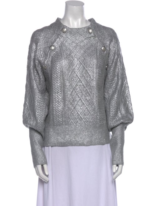 Veronica Beard Mock Neck Long Sleeve Sweatshirt