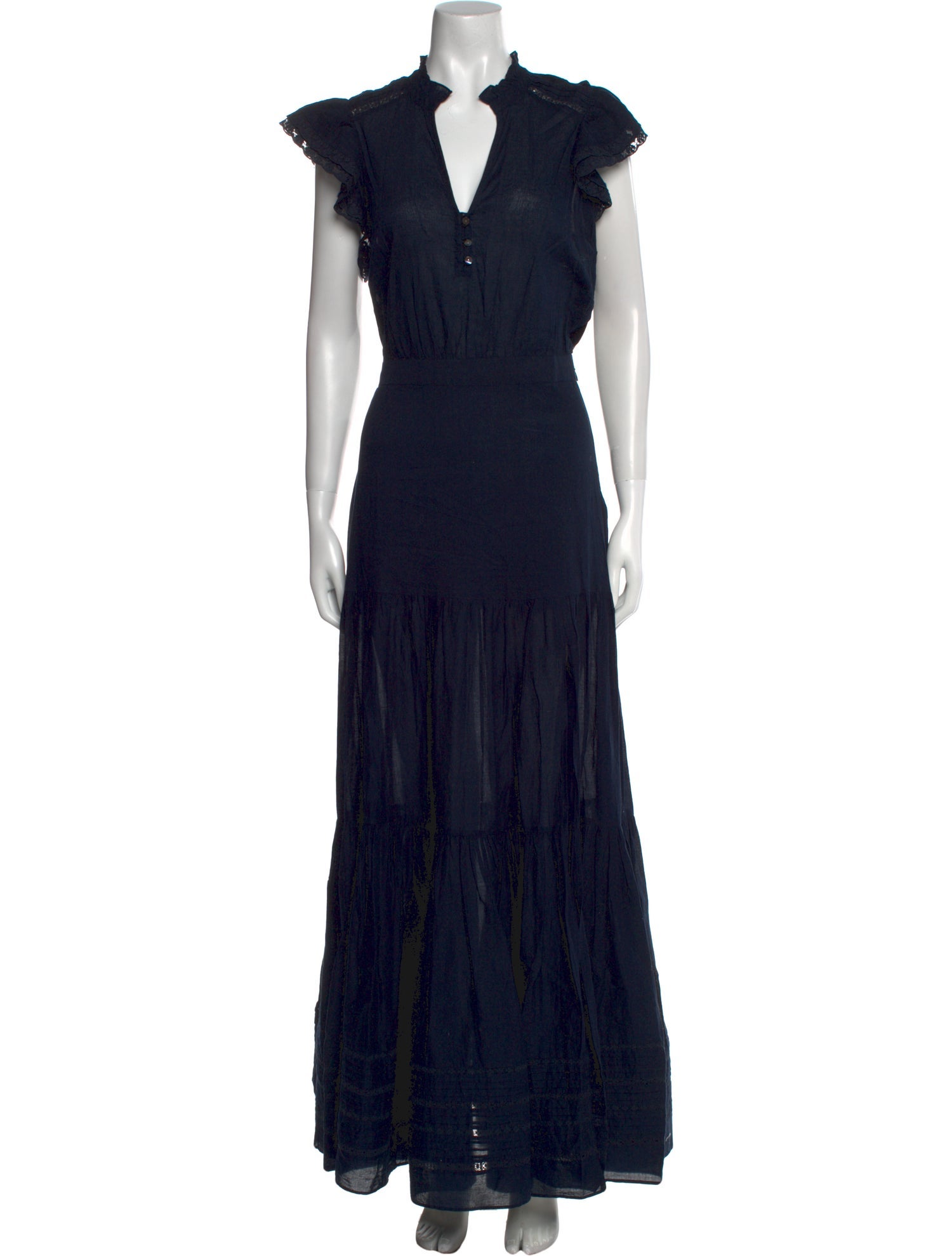 Veronica Beard V-Neck Long Dress