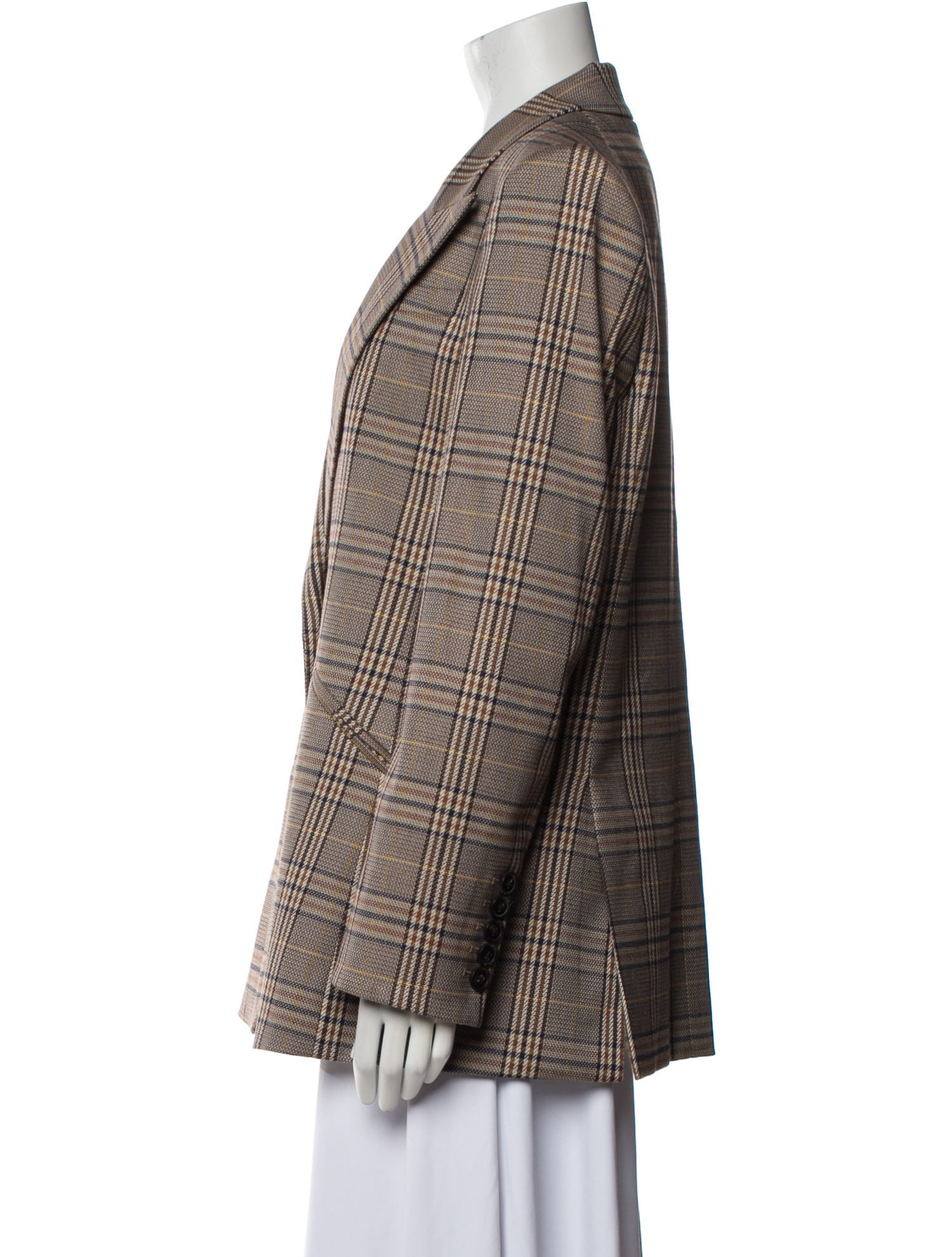 Veronica Beard Plaid Print Blazer