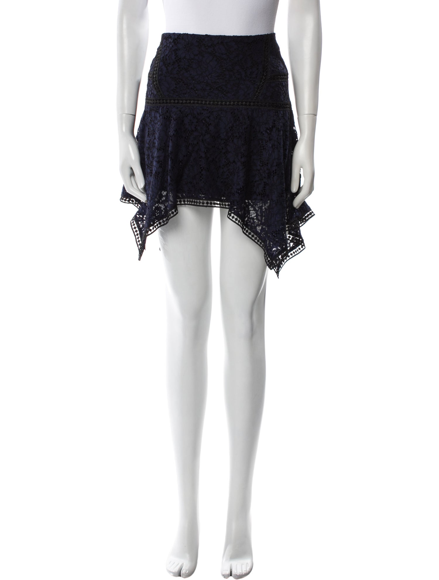 Veronica Beard Lace Pattern Knee-Length Skirt