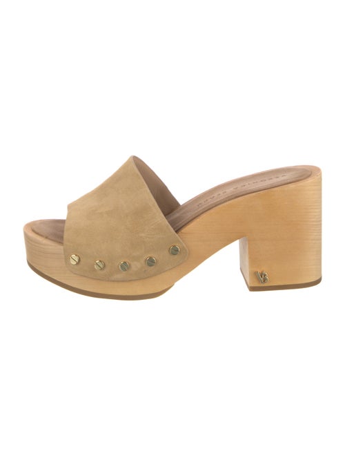 Veronica Beard Suede Studded Accents Slides