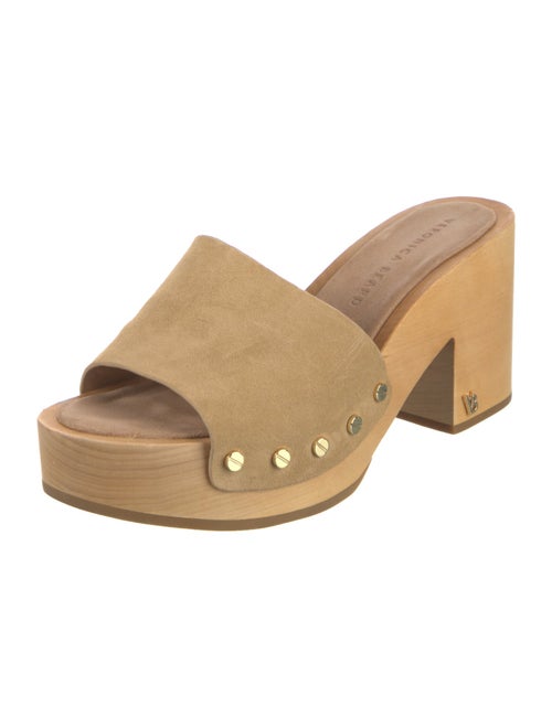 Veronica Beard Suede Studded Accents Slides