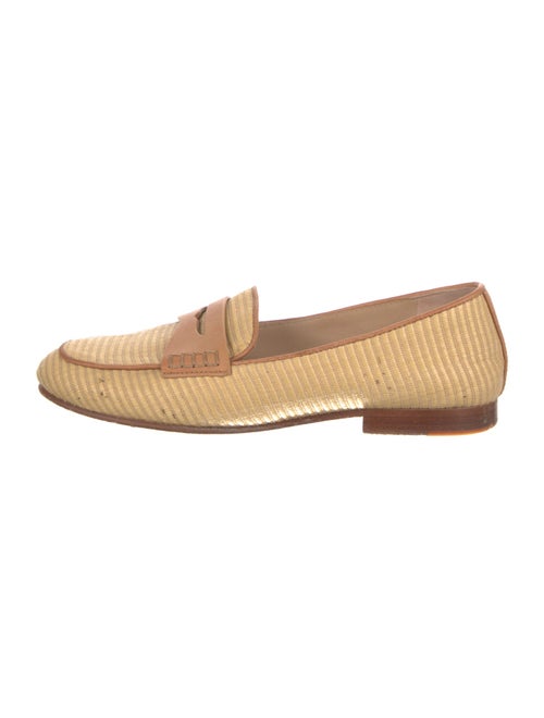 Veronica Beard Leather Leather Trim Embellishment Loafers