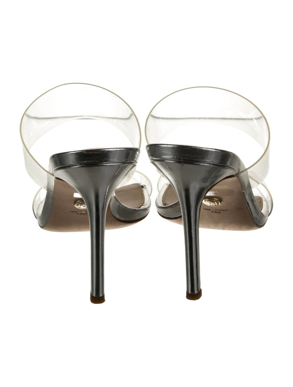 Veronica Beard PVC Slides Neutrals - image 4