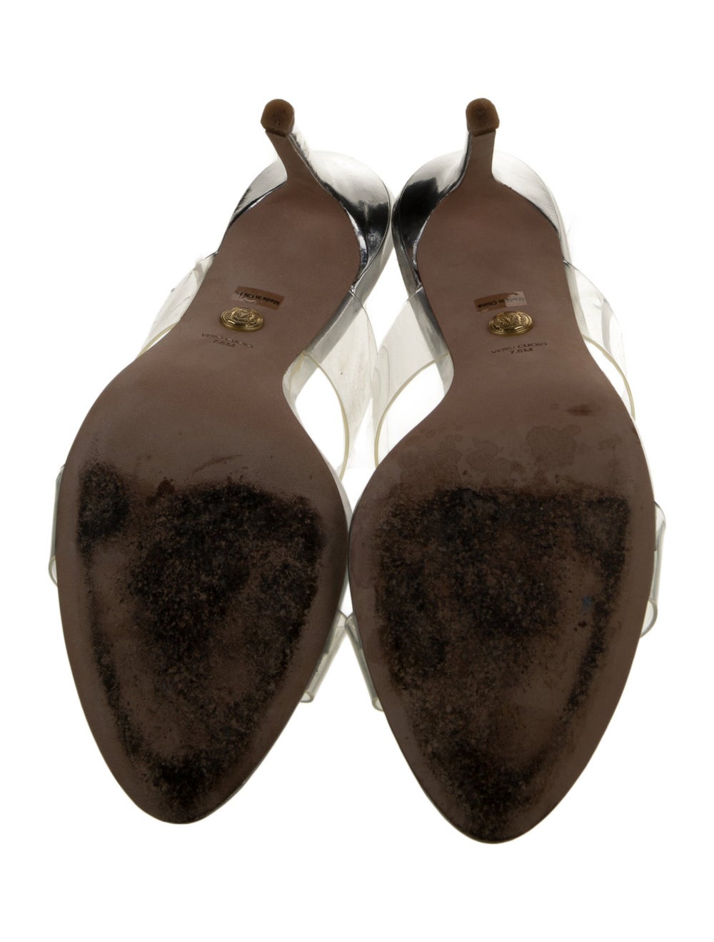 Veronica Beard PVC Slides Neutrals - image 5