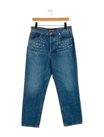 Veronica Beard High-Rise Straight Leg Jeans