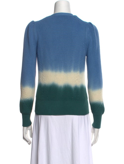Veronica Beard Tie-Dye Print V-Neck Sweater