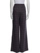 Veronica Beard Plaid Print Wide Leg Pants