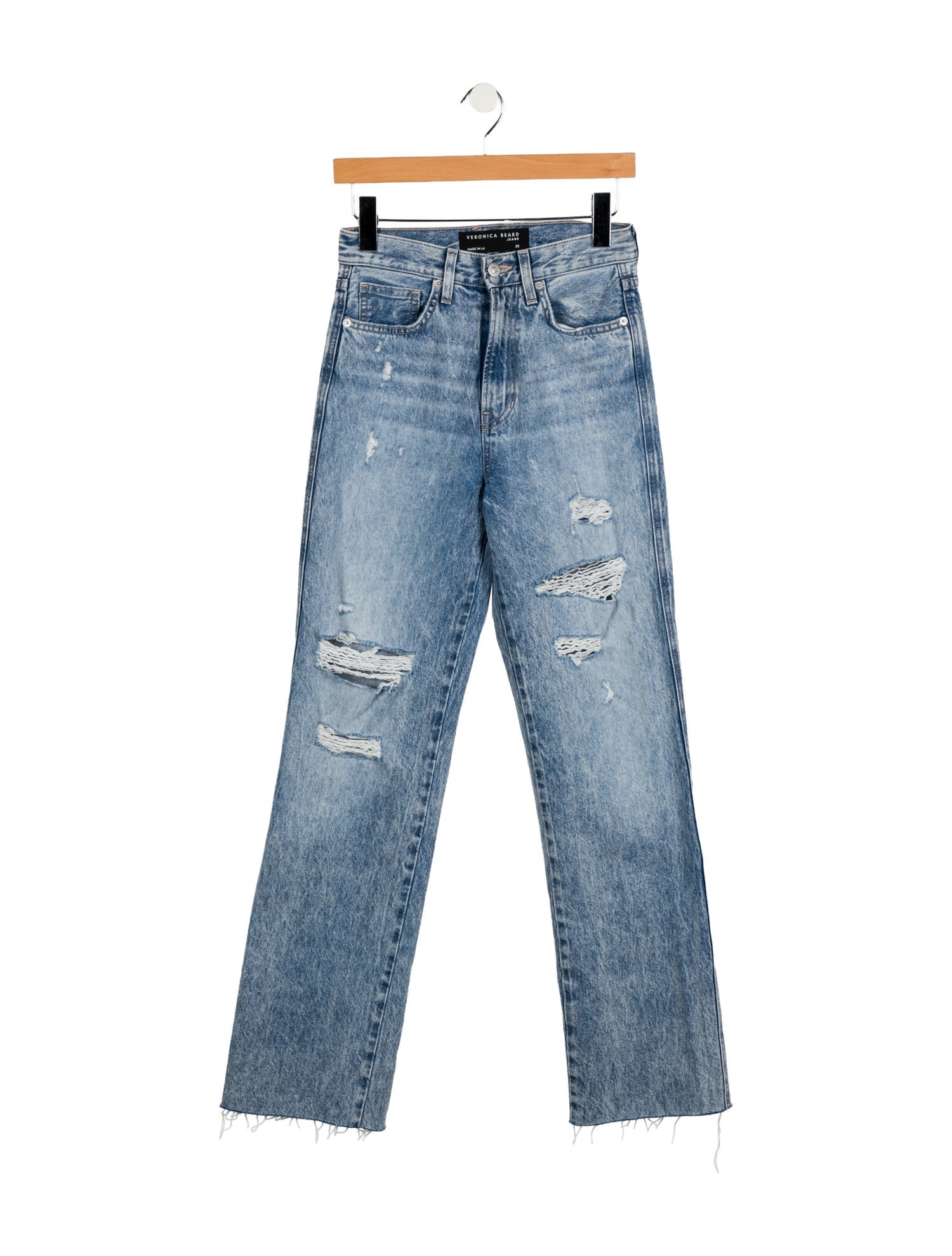 Veronica Beard High-Rise Straight Leg Jeans