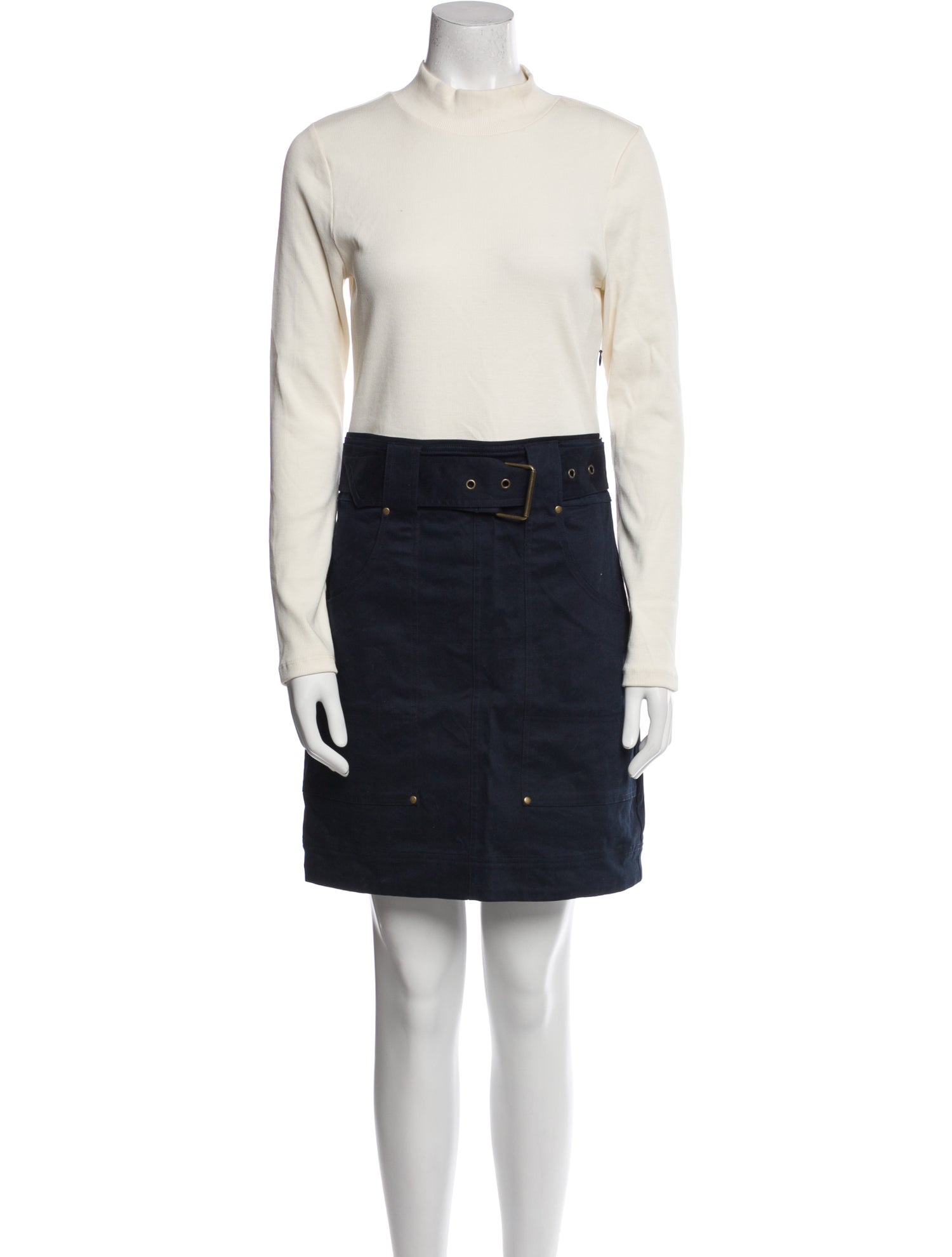 Veronica Beard Mock Neck Mini Dress