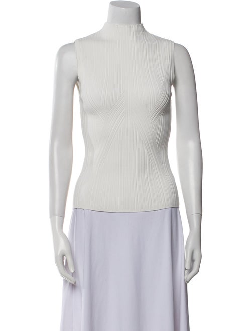 Veronica Beard Mock Neck Sleeveless Top