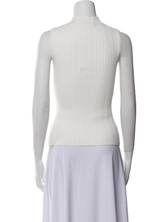 Veronica Beard Mock Neck Sleeveless Top