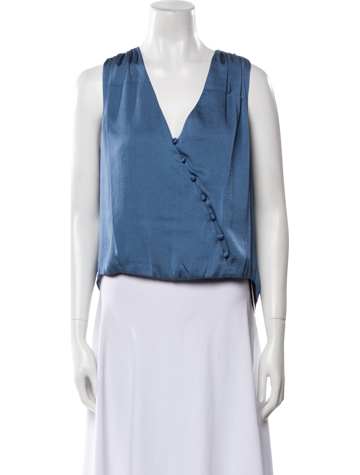 Veronica Beard V-Neck Sleeveless Crop Top w/ Tags