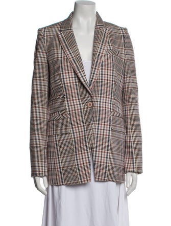 Veronica Beard Plaid Print Blazer