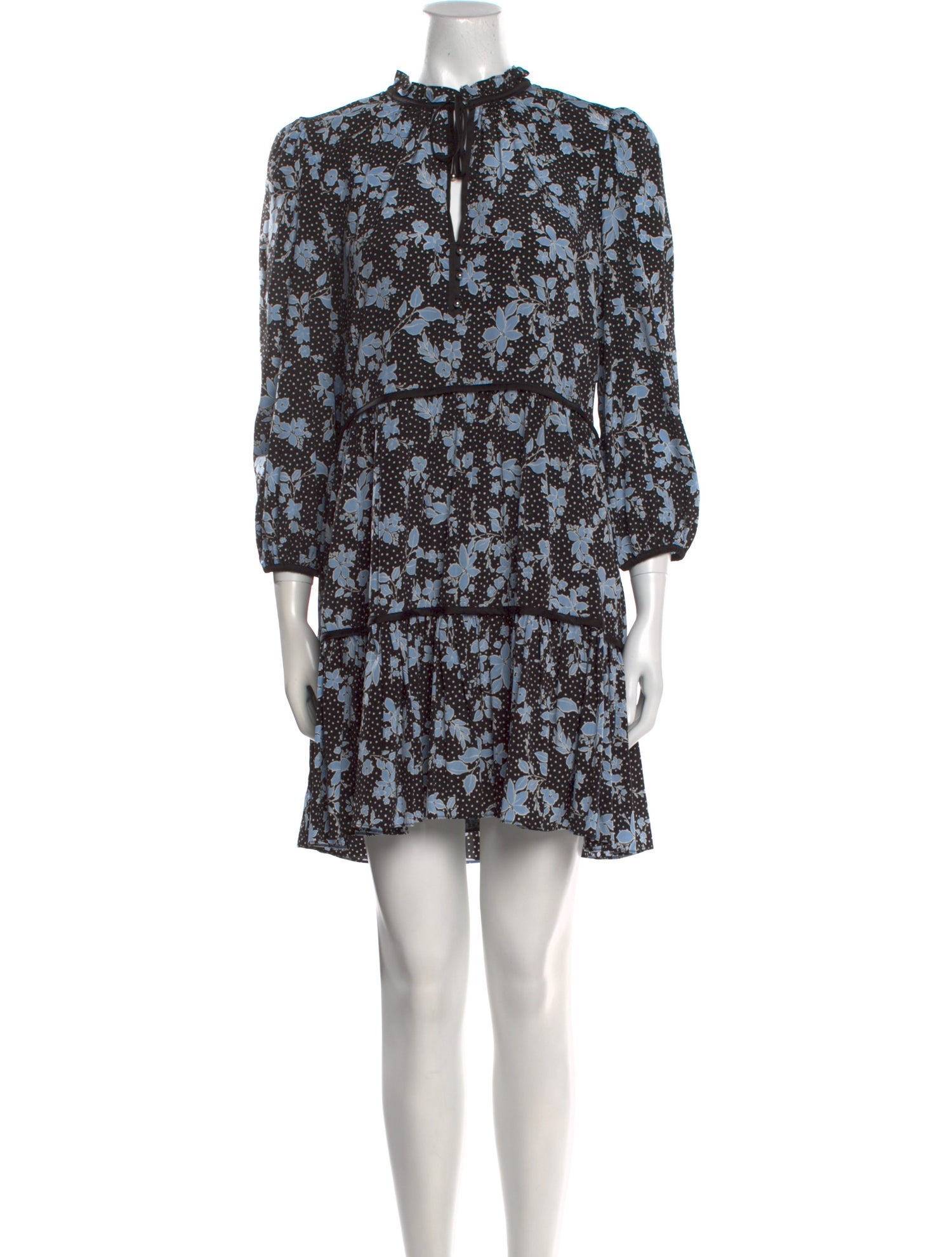 Veronica Beard Floral Print Mini Dress