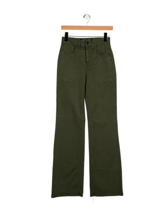 Veronica Beard Mid-Rise Wide Leg Jeans