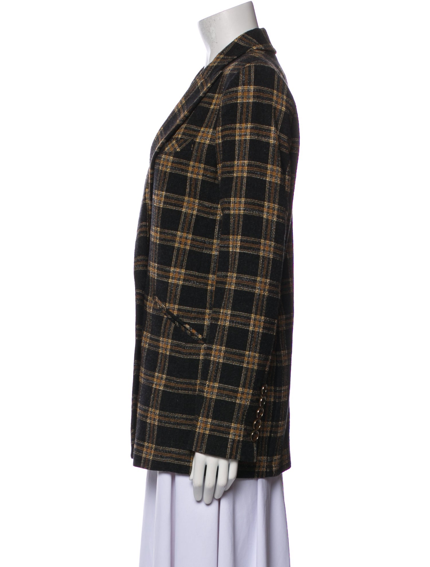 Veronica Beard Plaid Print Blazer