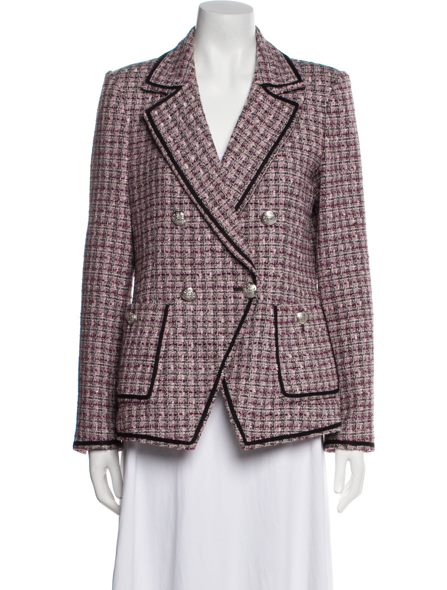 Veronica Beard Plaid Print Blazer