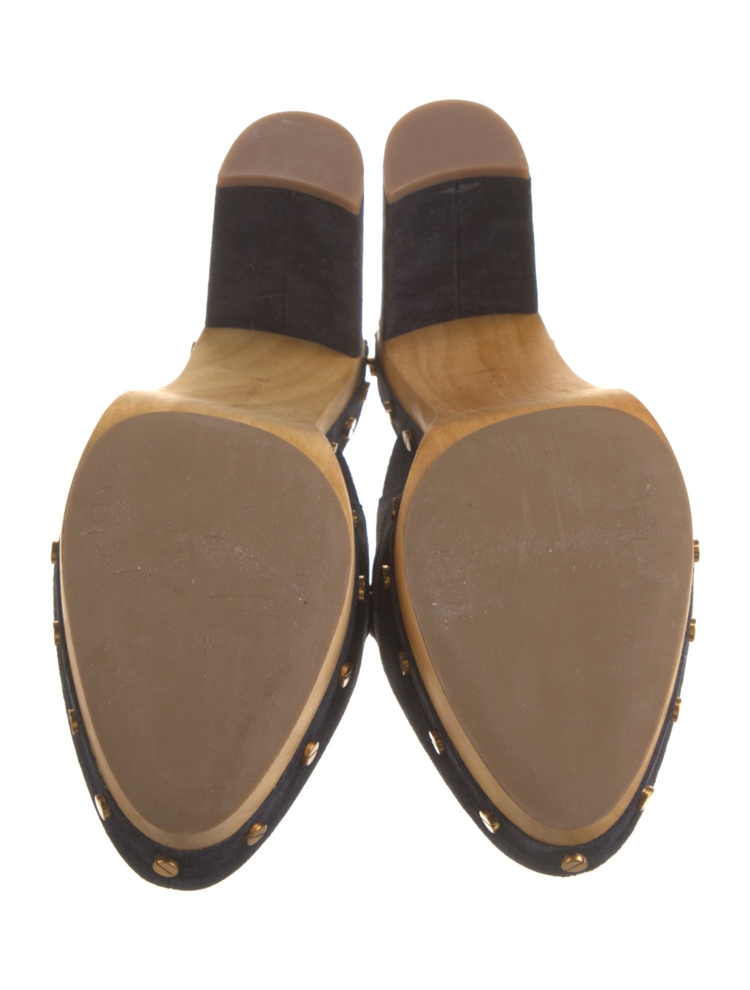 Veronica Beard Suede Studded Accents Mules