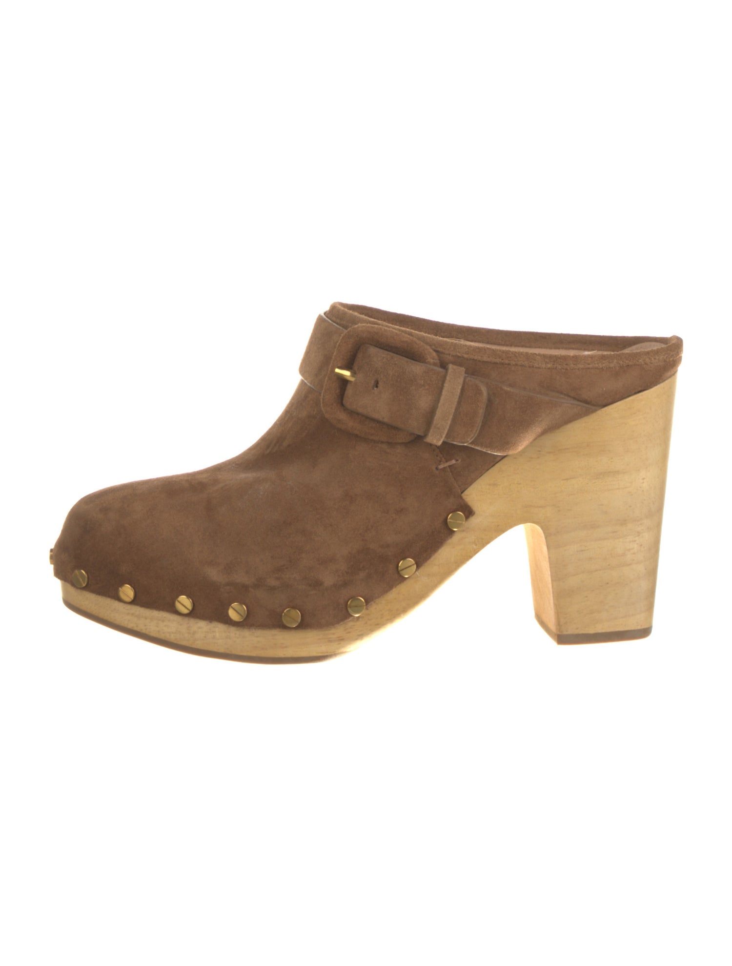 Veronica Beard Suede Studded Accents Mules