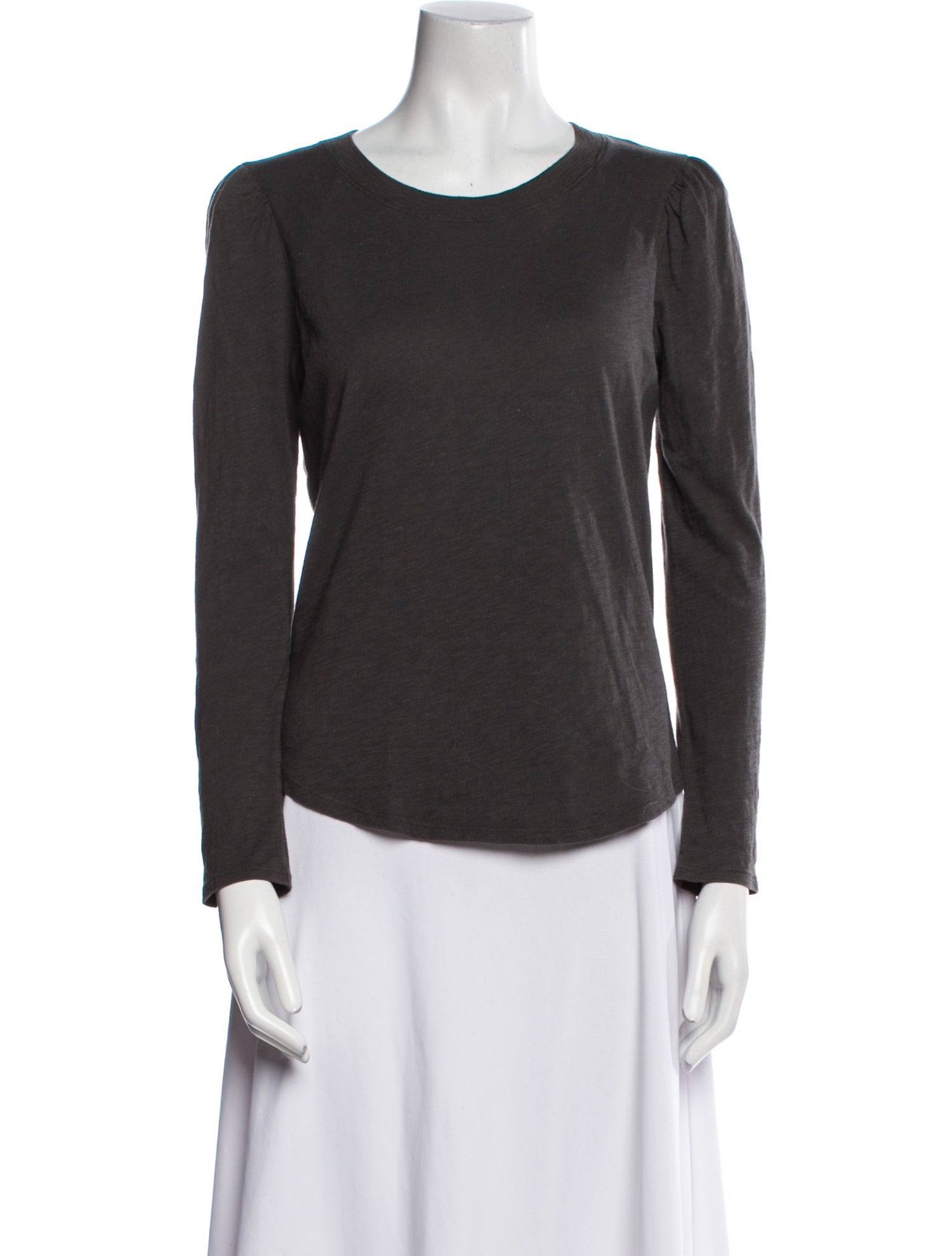 Veronica Beard Scoop Neck Long Sleeve Top