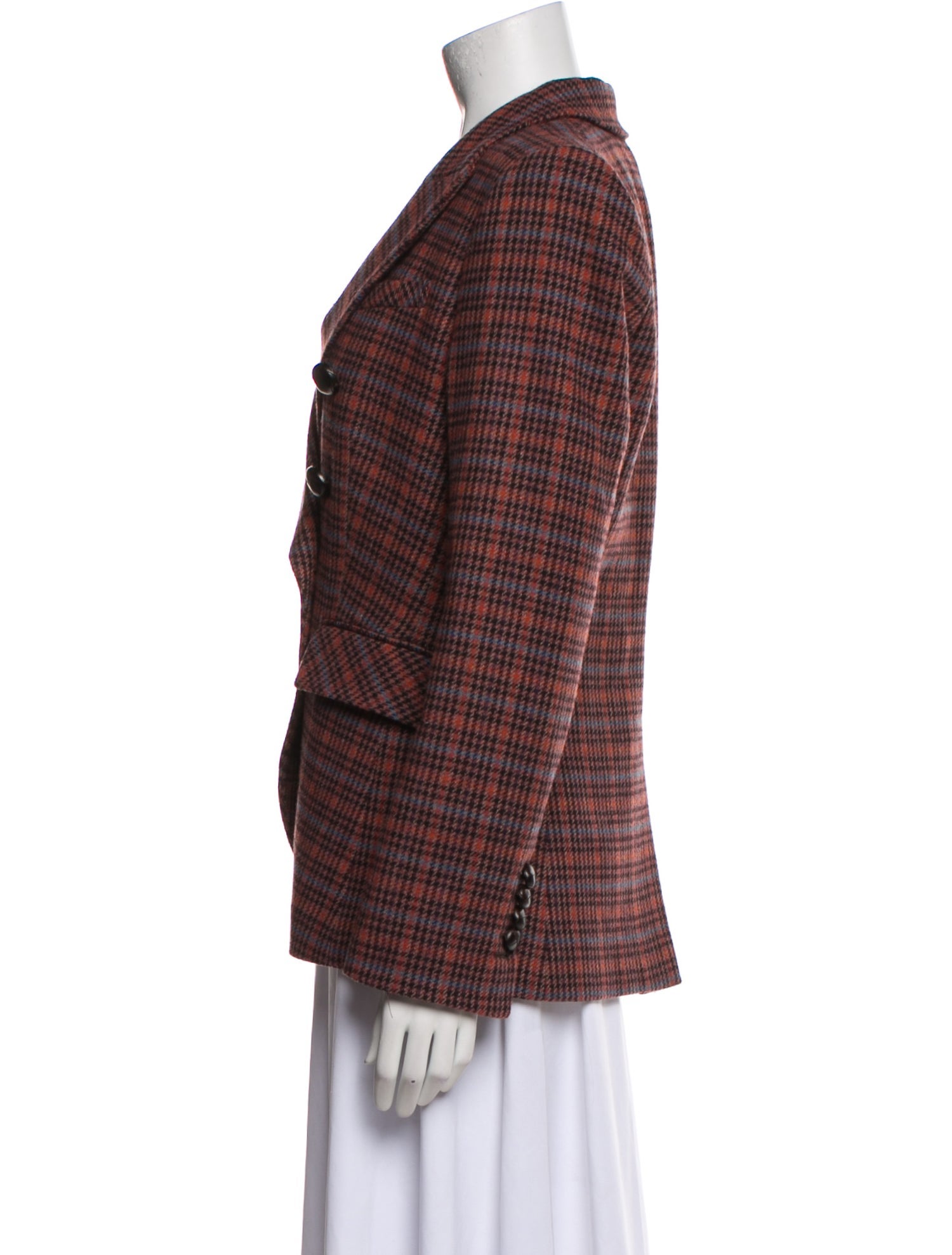Veronica Beard Plaid Print Blazer