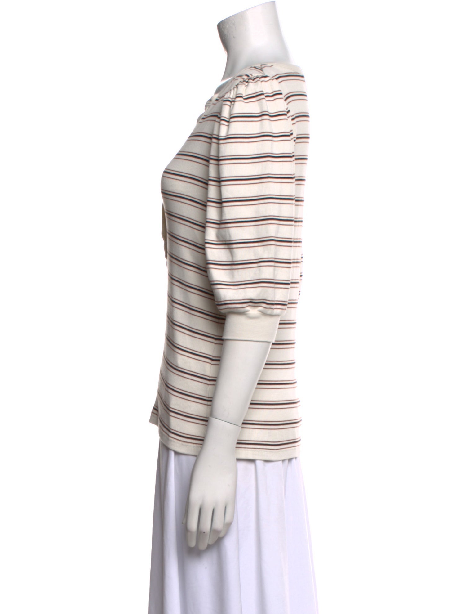 Veronica Beard Striped V-Neck Sweater