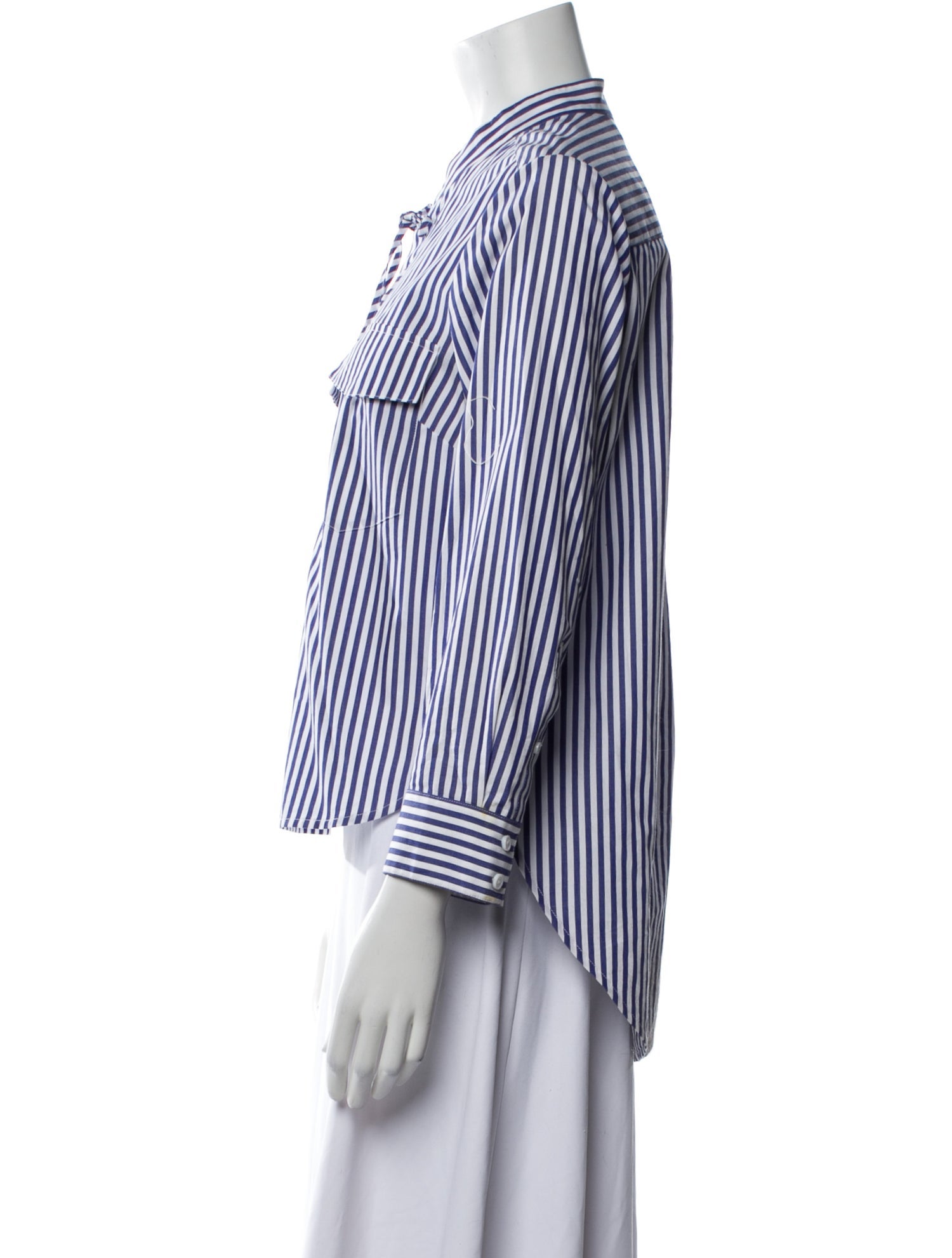 Veronica Beard Striped Long Sleeve Blouse