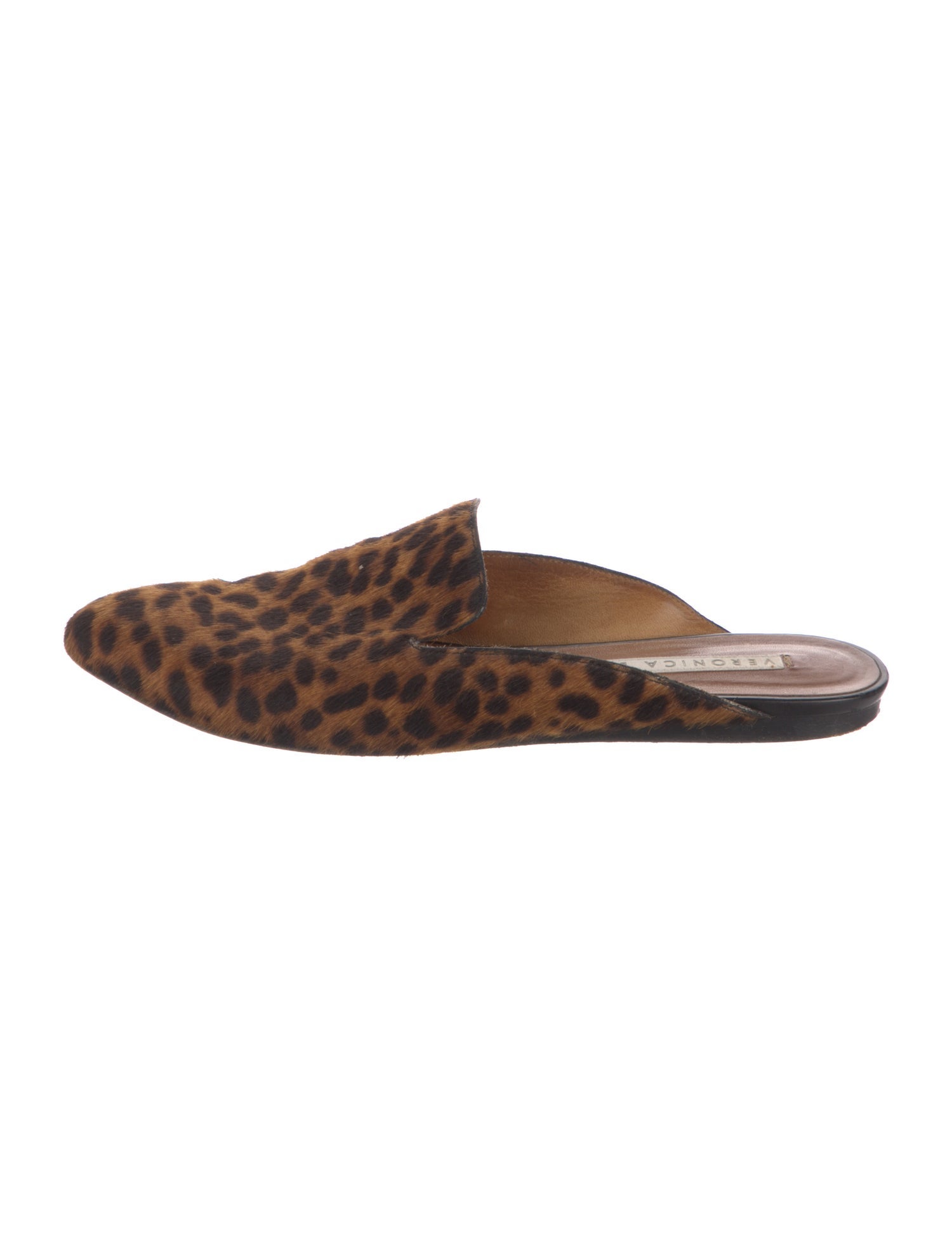 Veronica Beard Ponyhair Animal Print Mules