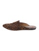 Veronica Beard Ponyhair Animal Print Mules