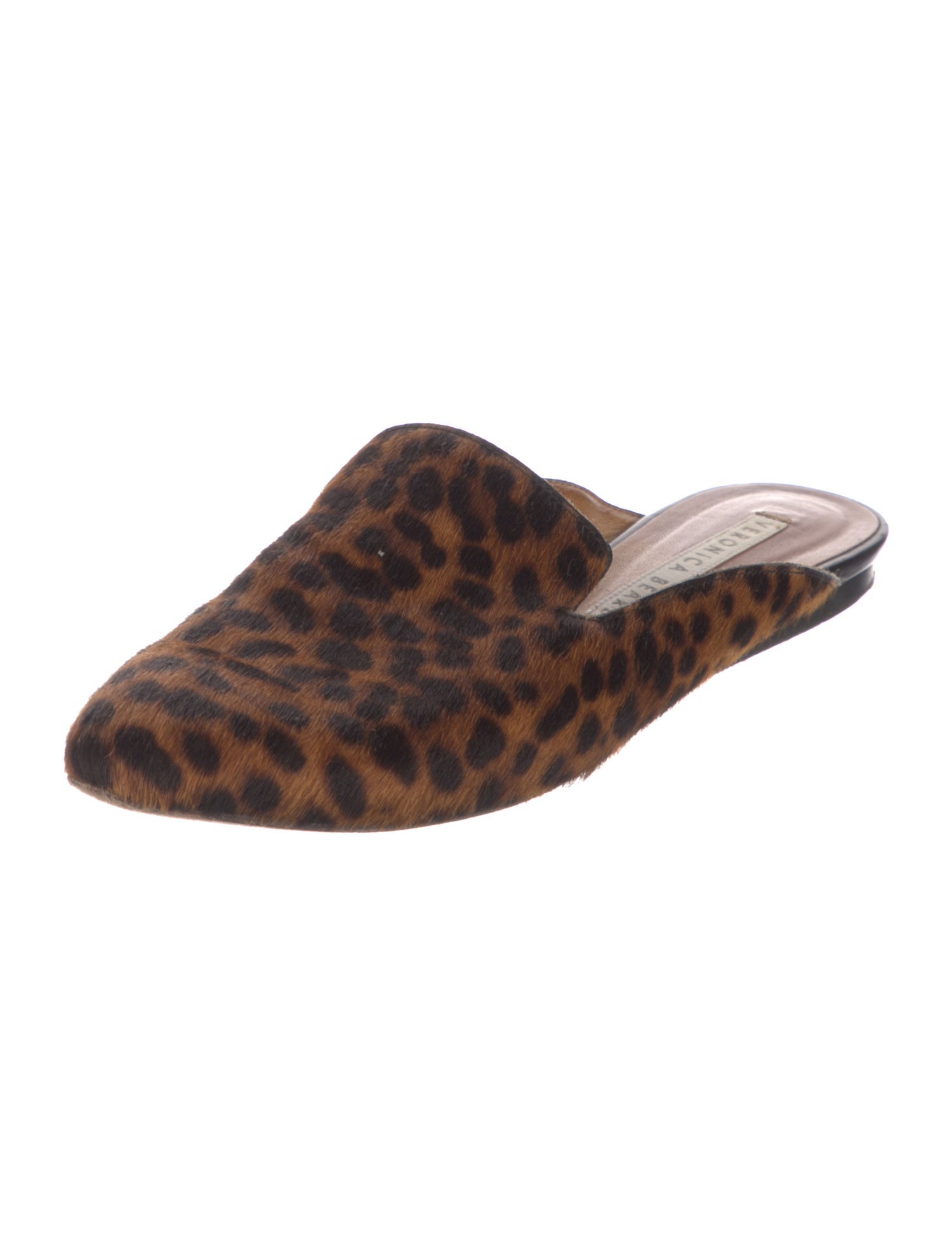 Veronica Beard Ponyhair Animal Print Mules