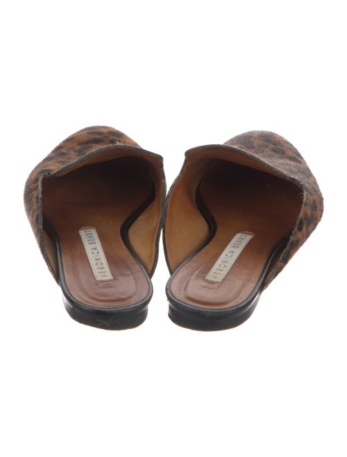 Veronica Beard Ponyhair Animal Print Mules