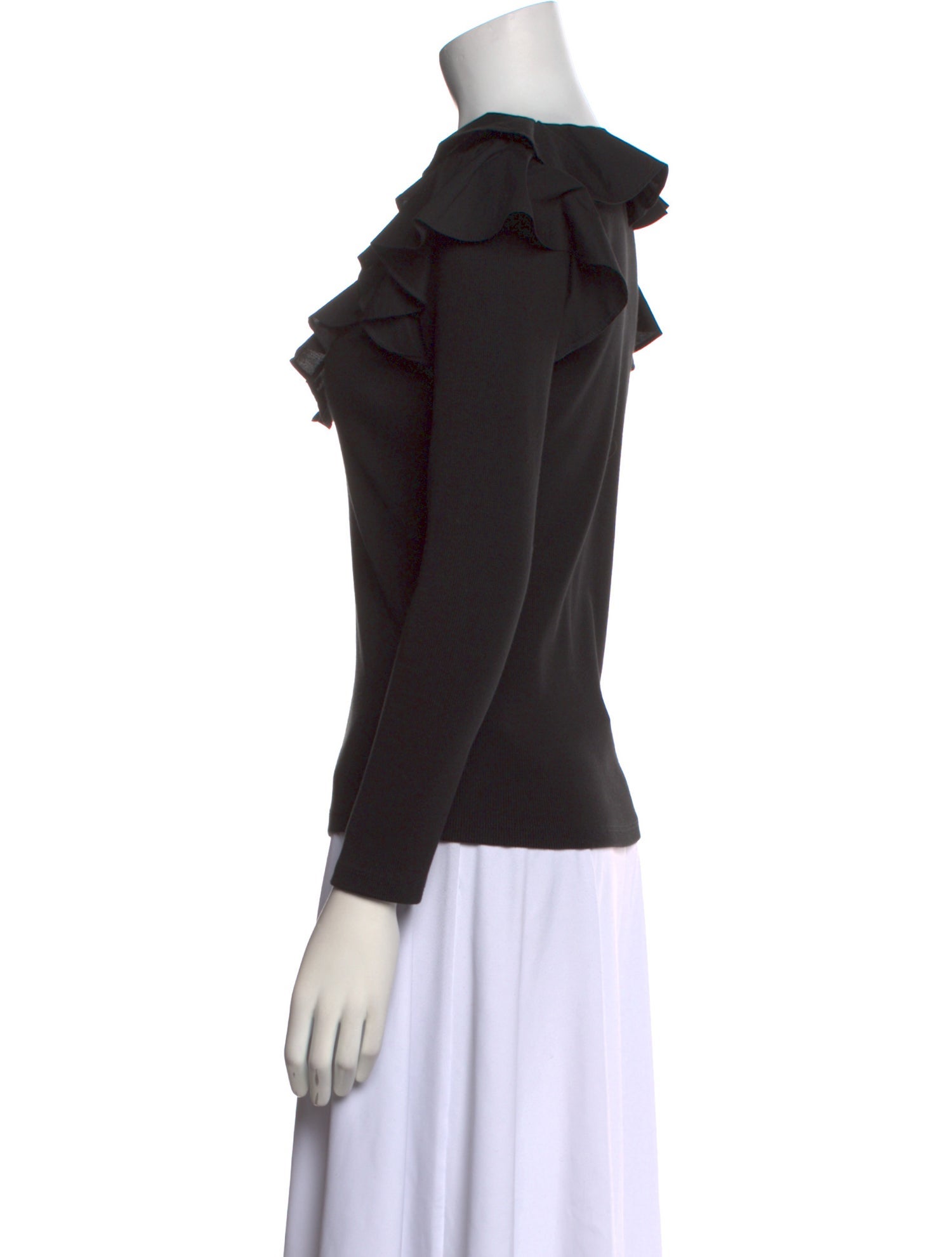 Veronica Beard Cowl Neck Long Sleeve Top