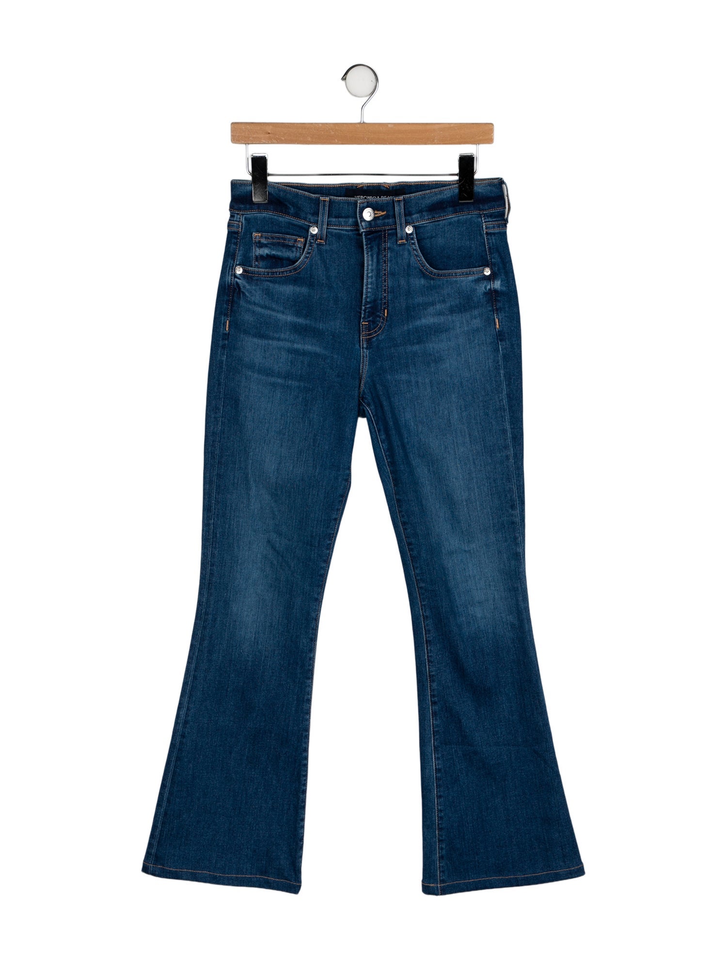 Veronica Beard Mid-Rise Wide Leg Jeans