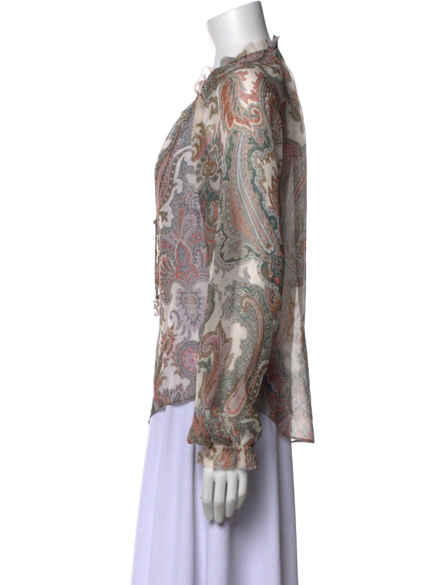 Veronica Beard Silk Paisley Print Blouse