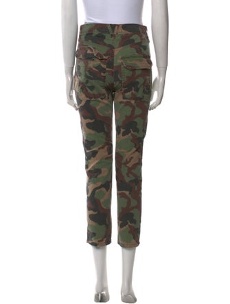 Veronica Beard Camouflage Print Straight Leg Pants